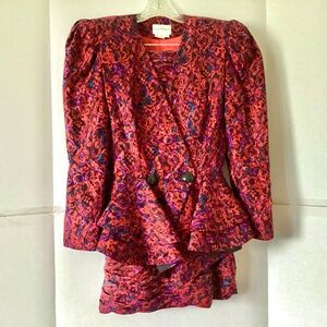 Raul Blanco Vintage 100% Silk Suit. Size: 8  - MAJOR SALE PRICE